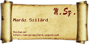 Maráz Szilárd névjegykártya