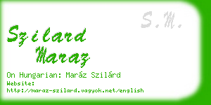 szilard maraz business card